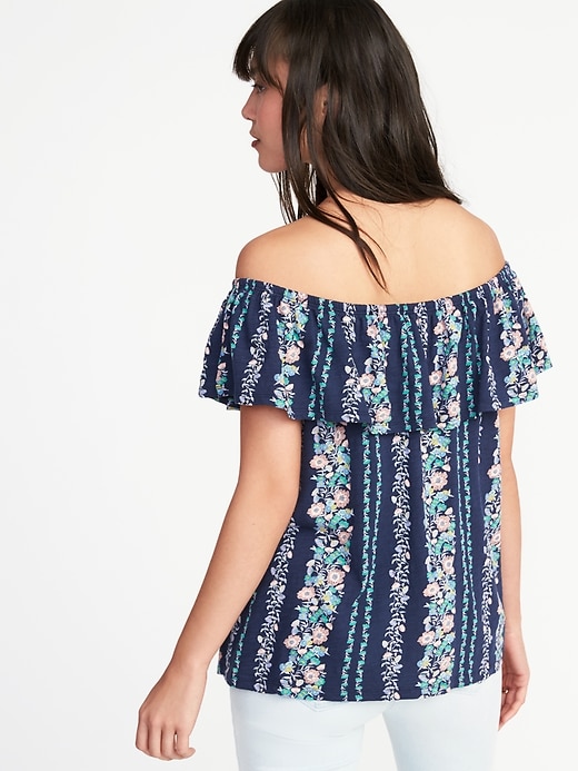 Image number 2 showing, Ruffled Off-the-Shoulder Swing Top for Women