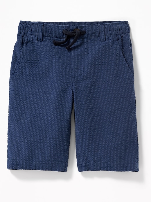 View large product image 1 of 1. Slim Pull-On Seersucker Shorts for Boys
