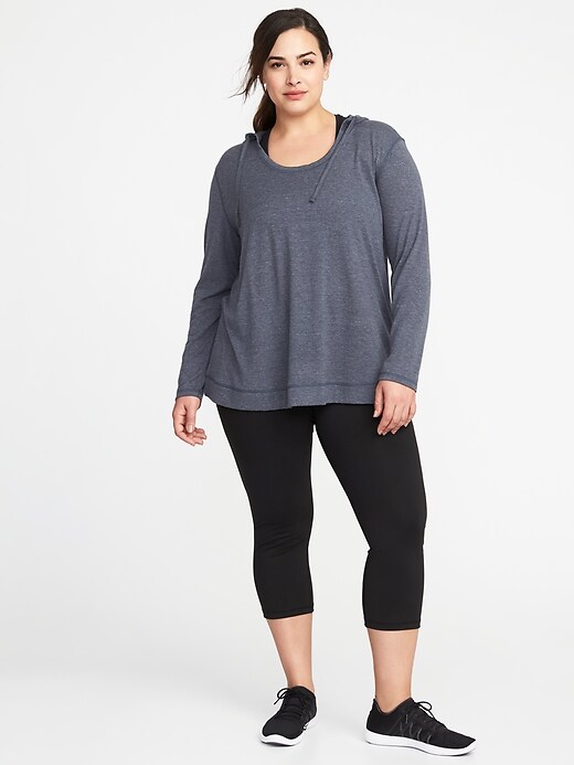Image number 3 showing, Relaxed Plus-Size Lightweight Hoodie