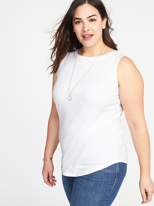 Image number 4 showing, Slim-Fit Plus-Size High-Neck Tank