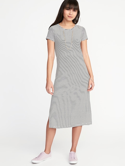 View large product image 1 of 2. Jersey-Knit Midi Tee Dress for Women