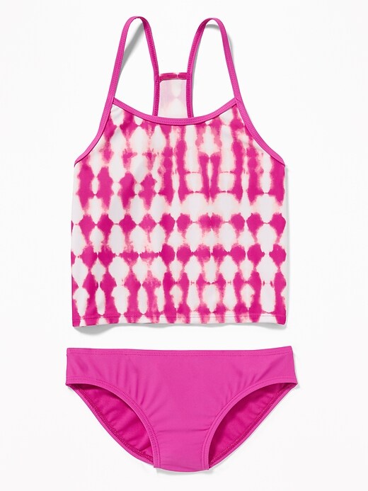 View large product image 1 of 2. Mixed-Print Tankini for Girls