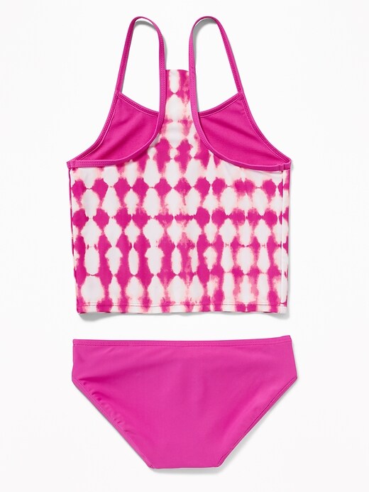 View large product image 2 of 2. Mixed-Print Tankini for Girls