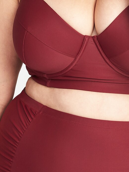 Image number 5 showing, Plus-Size Long-Line Swim Top