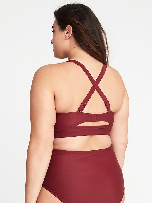 Image number 6 showing, Plus-Size Long-Line Swim Top