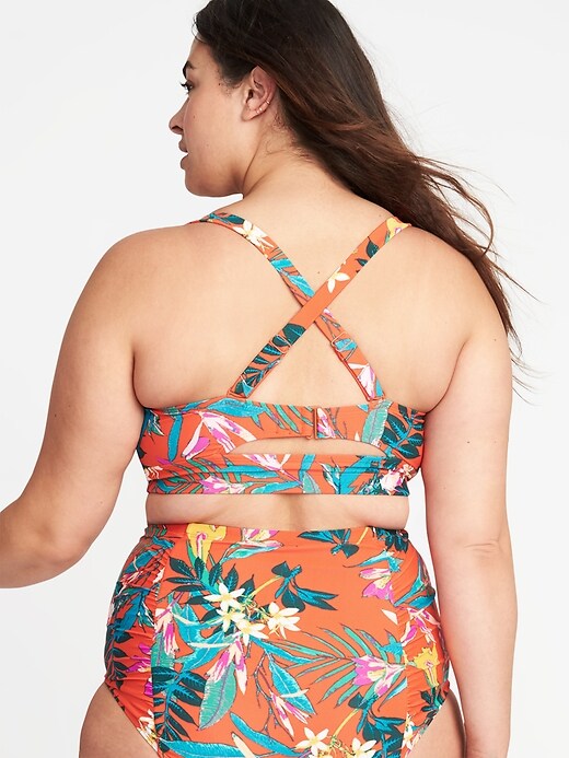 Image number 6 showing, Plus-Size Tie-Front Underwire Swim Top