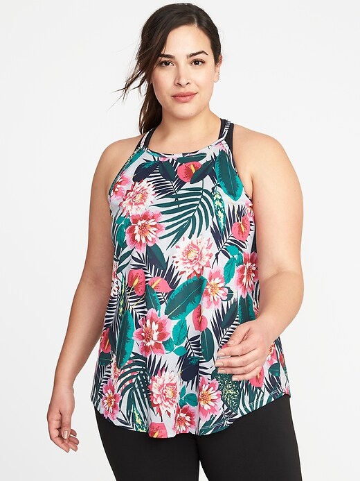 Image number 1 showing, Relaxed Plus-Size High-Neck Swing Tank