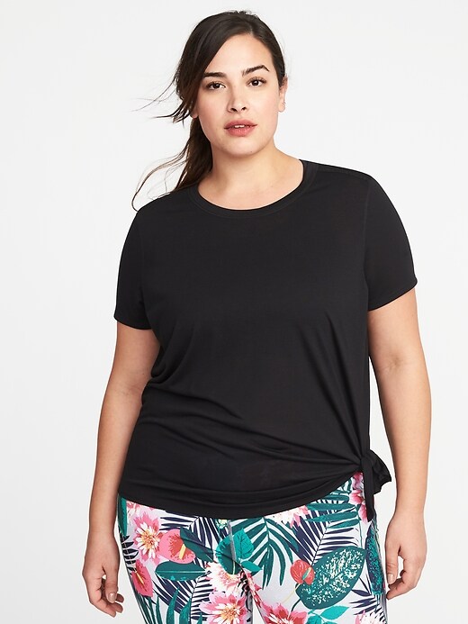 Image number 1 showing, Plus-Size Go-Dry Mesh-Back Top