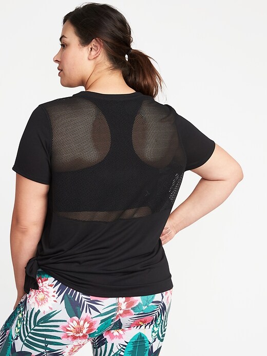 Image number 2 showing, Plus-Size Go-Dry Mesh-Back Top
