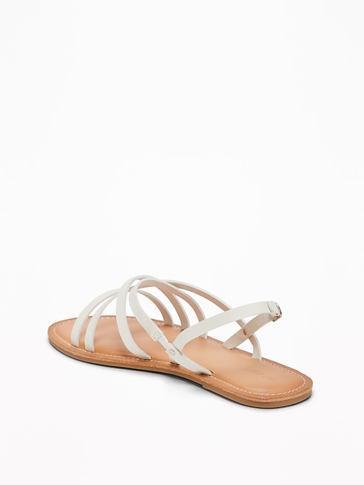 Image number 3 showing, Strappy Faux-Leather Sandals for Women