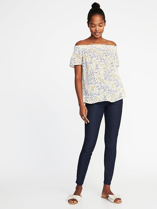 Image number 3 showing, Relaxed Floral Off-the-Shoulder Top for Women