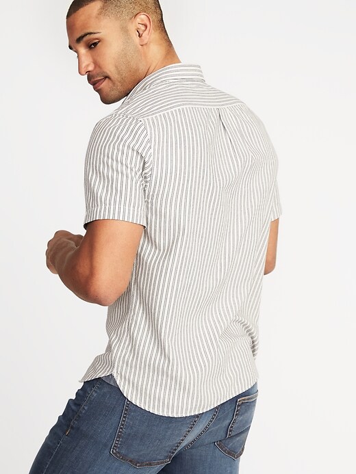 Image number 2 showing, Slim-Fit Indigo-Stripe Twill Shirt