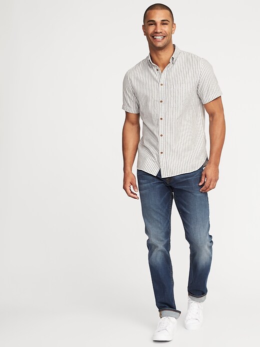 Image number 3 showing, Slim-Fit Indigo-Stripe Twill Shirt