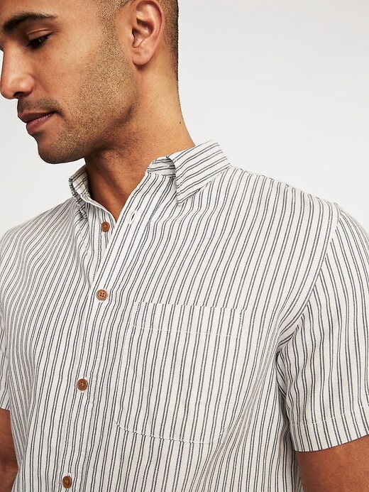 Image number 4 showing, Slim-Fit Indigo-Stripe Twill Shirt