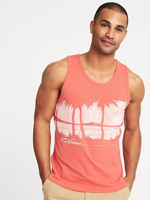 View large product image 1 of 1. Soft-Washed Graphic Tank