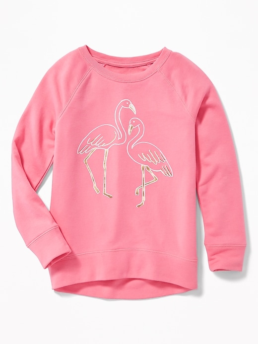 View large product image 1 of 1. Graphic French Terry Sweatshirt for Girls