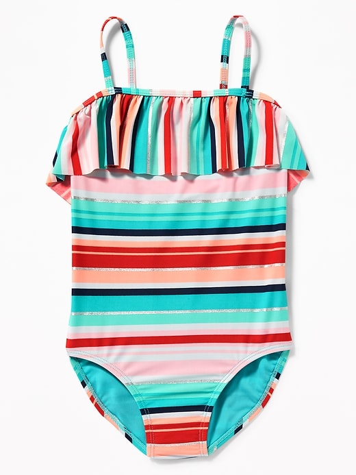 View large product image 1 of 1. Ruffle-Tier Swimsuit for Girls