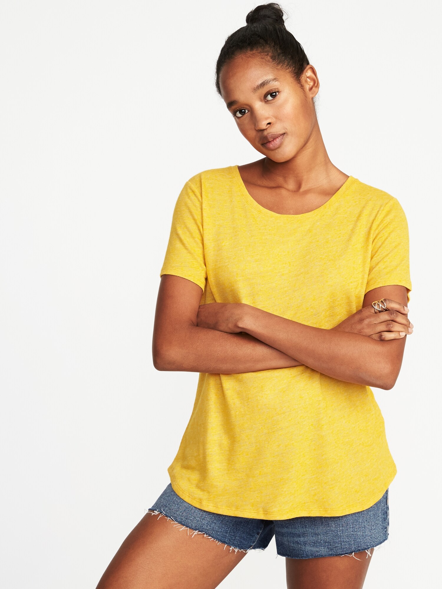 EveryWear LinenBlend Tee for Women Old Navy
