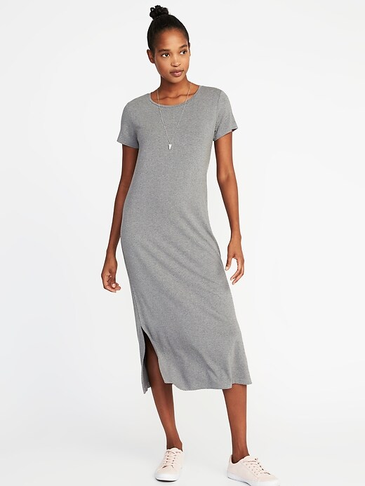 View large product image 1 of 1. Jersey-Knit Midi Tee Dress for Women