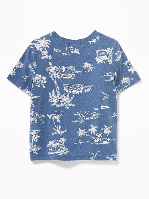 View large product image 2 of 2. Printed V-Neck Tee for Toddler Boys