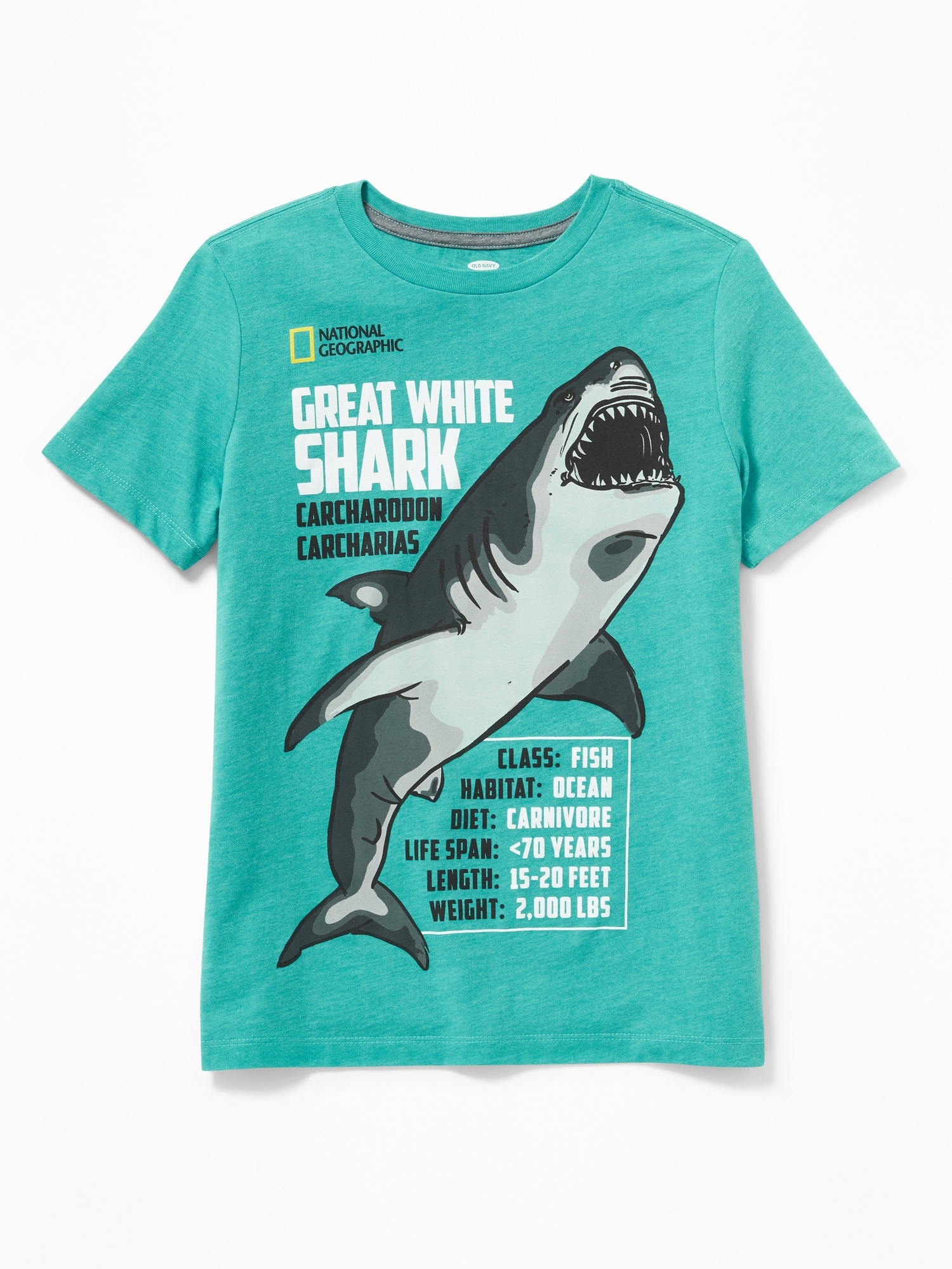 トップス National Geographic Shark Tee National Geographic™ Shark-Graphic Tee for Boys | Old Navy
