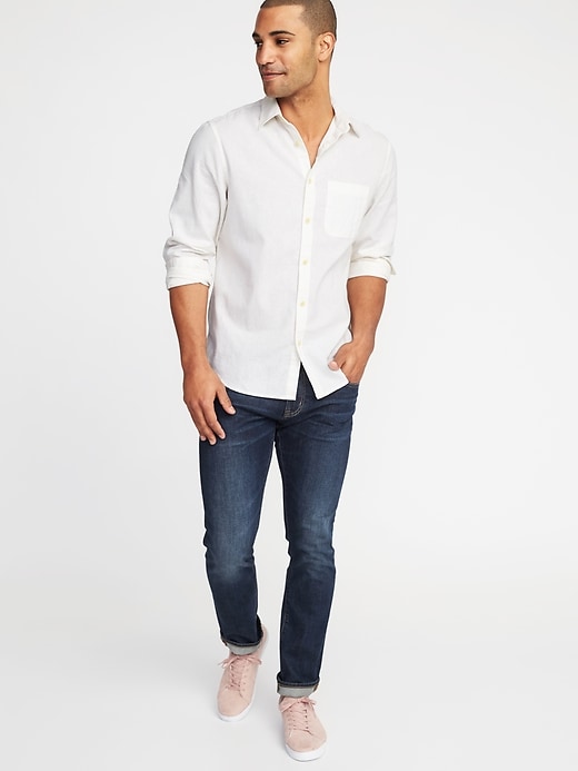 Image number 3 showing, Regular-Fit Linen-Blend Shirt
