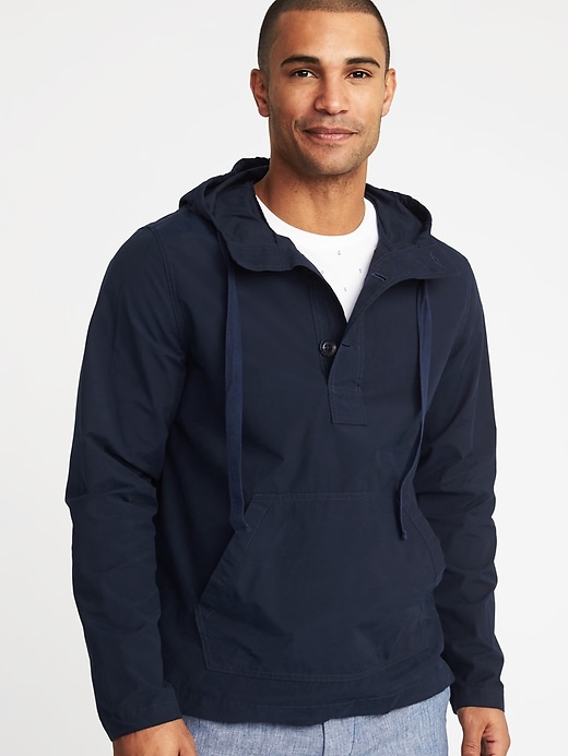 View large product image 1 of 1. Water-Resistant Pullover Utility Jacket
