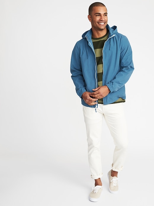 Image number 3 showing, Water-Resistant Nylon-Blend Stowaway-Hood Jacket