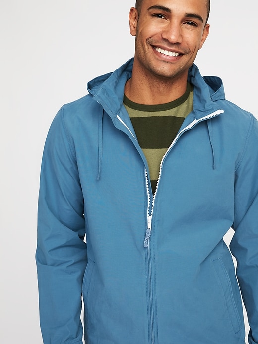 Image number 4 showing, Water-Resistant Nylon-Blend Stowaway-Hood Jacket