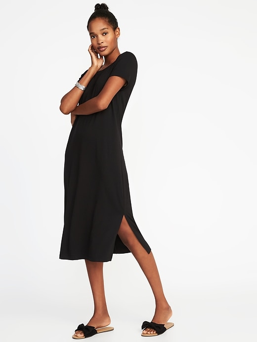 Image number 1 showing, Jersey-Knit Midi Tee Dress for Women