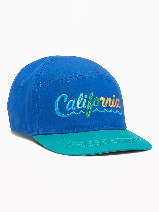 View large product image 1 of 1. Color-Blocked "California" Baseball Cap For Toddler Boys