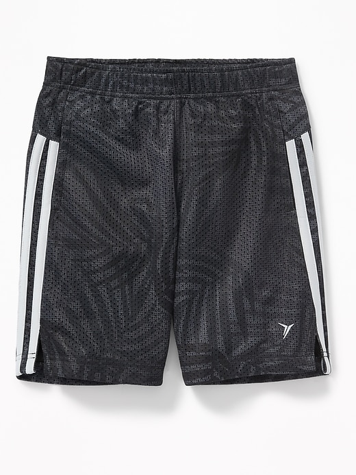 View large product image 1 of 3. Go-Dry Retro-Stripe Mesh Shorts for Boys