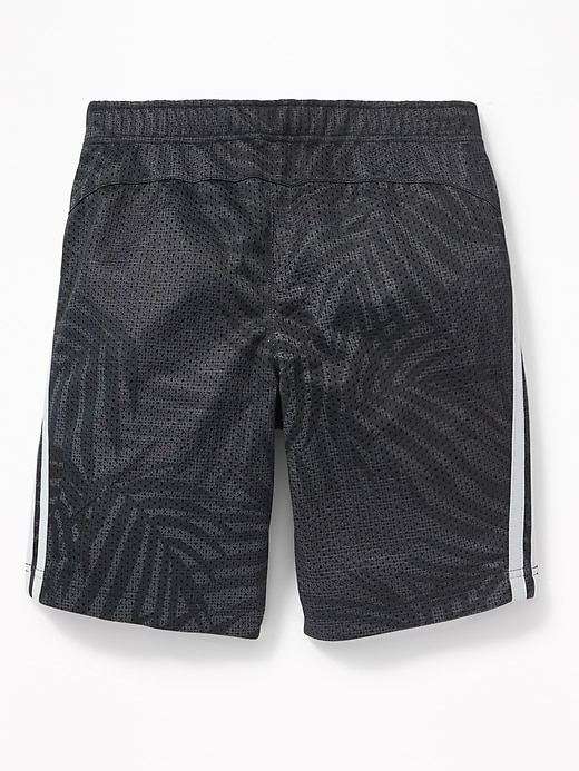 View large product image 2 of 3. Go-Dry Retro-Stripe Mesh Shorts for Boys
