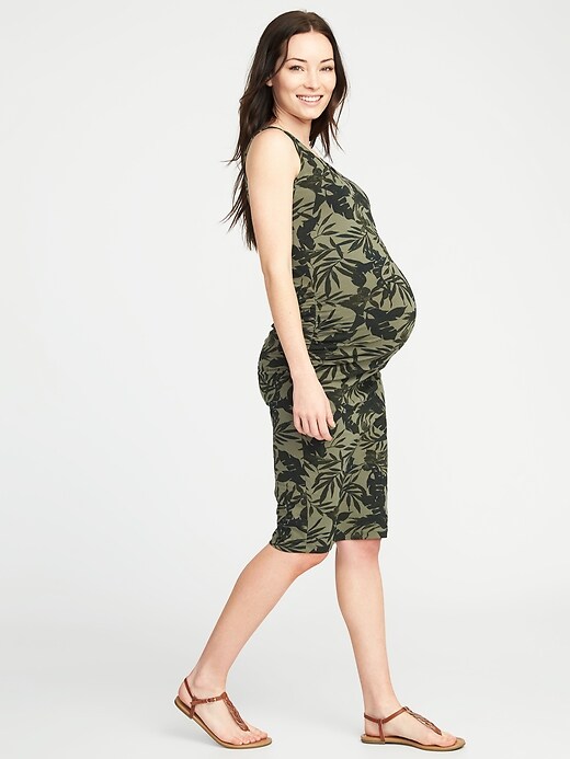 Image number 1 showing, Maternity Bodycon Midi Tank Dress
