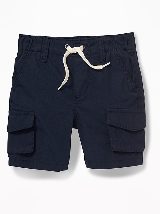 View large product image 1 of 1. Pull-On Canvas Cargo Shorts for Toddler Boys