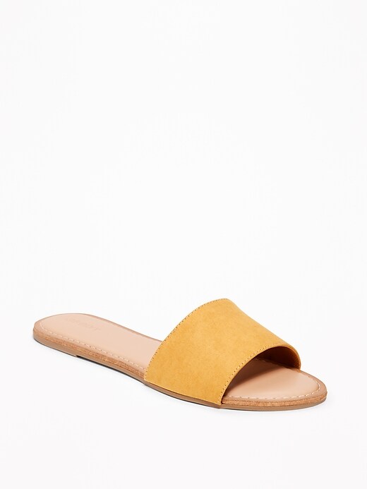 View large product image 1 of 1. Sueded Slide Sandals for Women