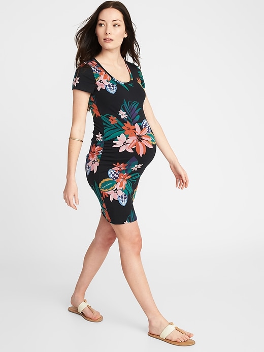 Maternity Bodycon ScoopNeck Dress Old Navy