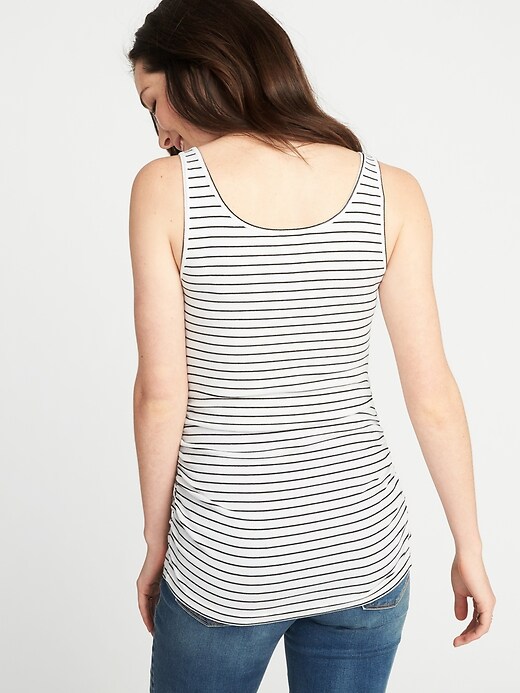 Image number 2 showing, Maternity Fitted Rib-Knit Henley Tank