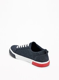 View large product image 3 of 3. Lace-Up Chambray Sneakers for Boys