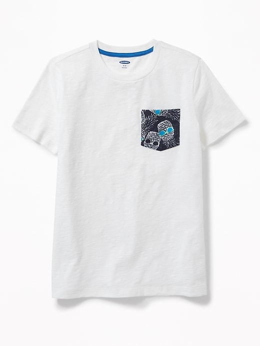 View large product image 1 of 3. Printed-Pocket Tee For Boys
