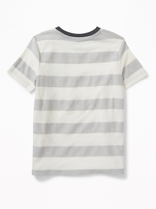 View large product image 2 of 3. Textured Herringbone-Stripe Tee For Boys