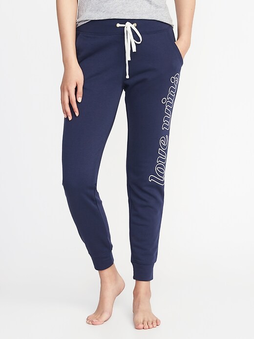 View large product image 1 of 2. Graphic French-Terry Joggers for Women