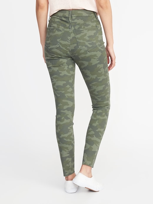 Image number 2 showing, Mid-Rise Camo-Print Raw-Edge Rockstar Ankle Jeans