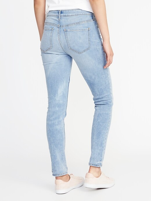 View large product image 2 of 3. Mid-Rise Distressed Rockstar Jeans for Women
