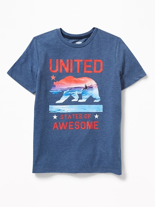 View large product image 1 of 1. Graphic Jersey Crew-Neck Tee for Boys