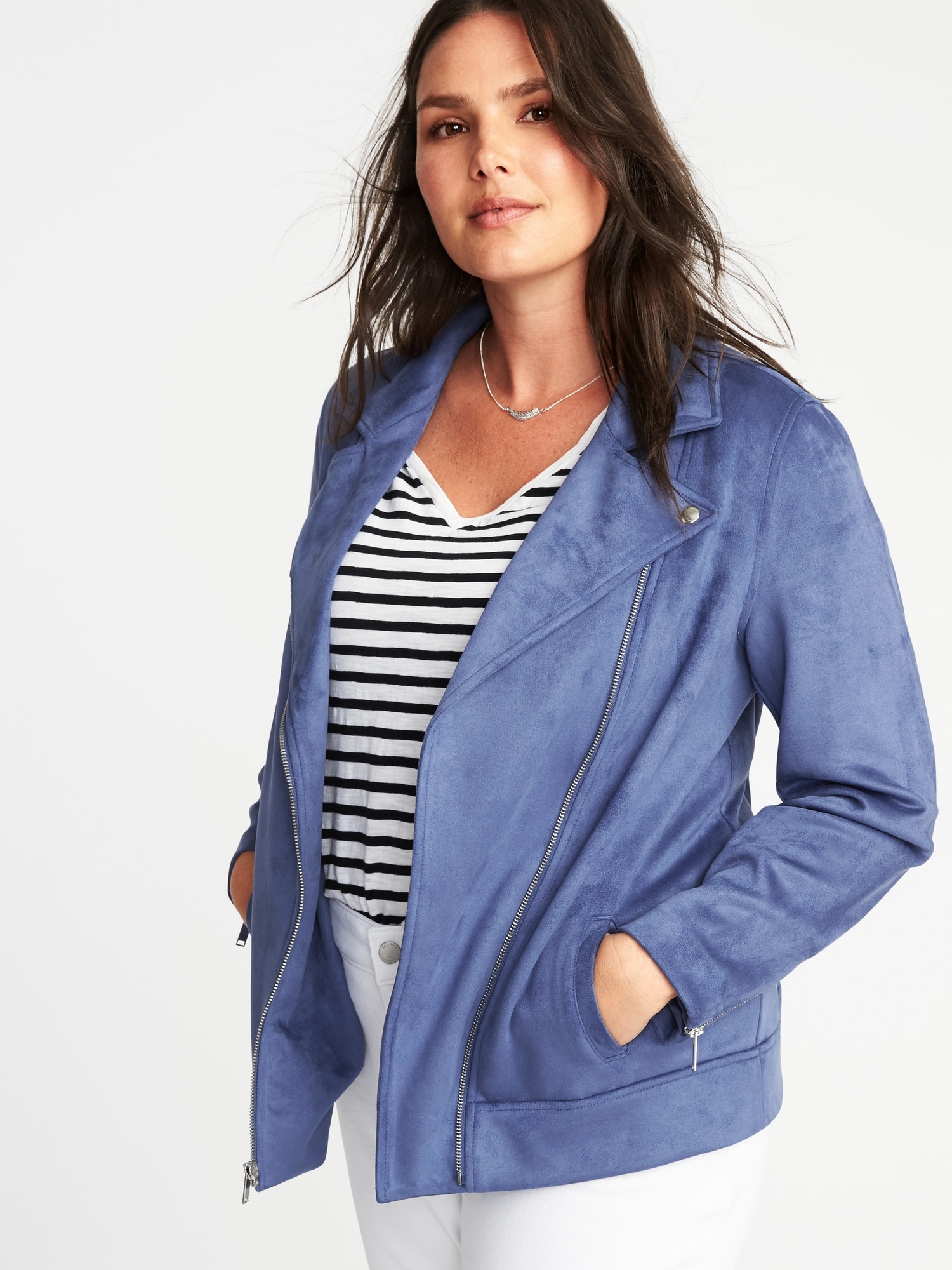 PlusSize SuededKnit Moto Jacket Old Navy