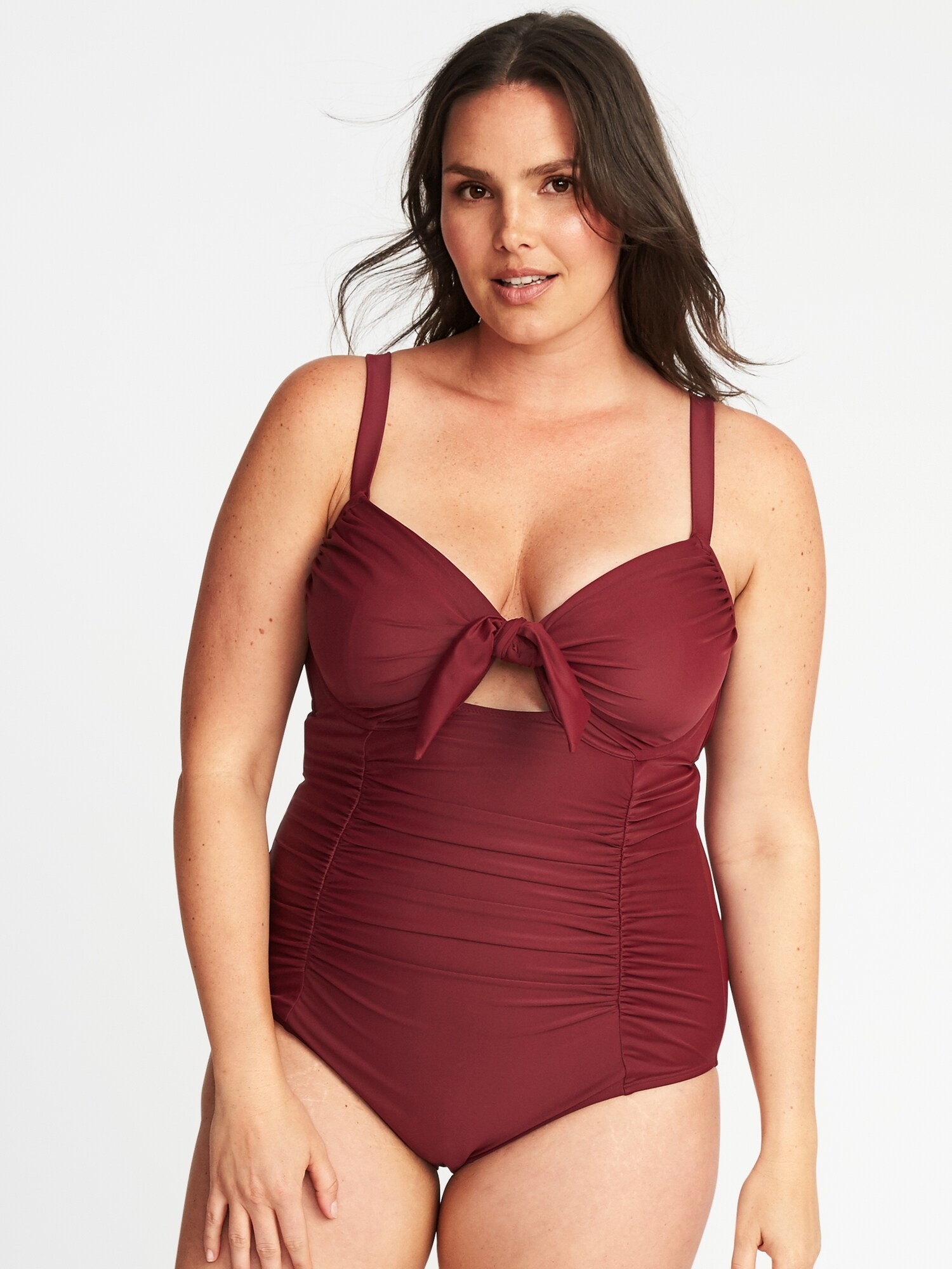 Secret-Slim Plus-Size Underwire Swimsuit