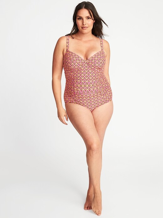 Image number 3 showing, Secret-Slim Plus-Size Underwire Swimsuit