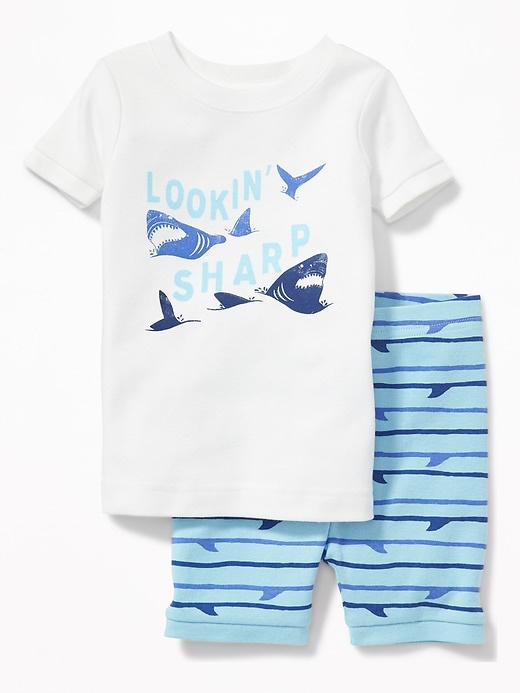 View large product image 1 of 1. "Lookin' Sharp" Shark Sleep Set for Toddler & Baby