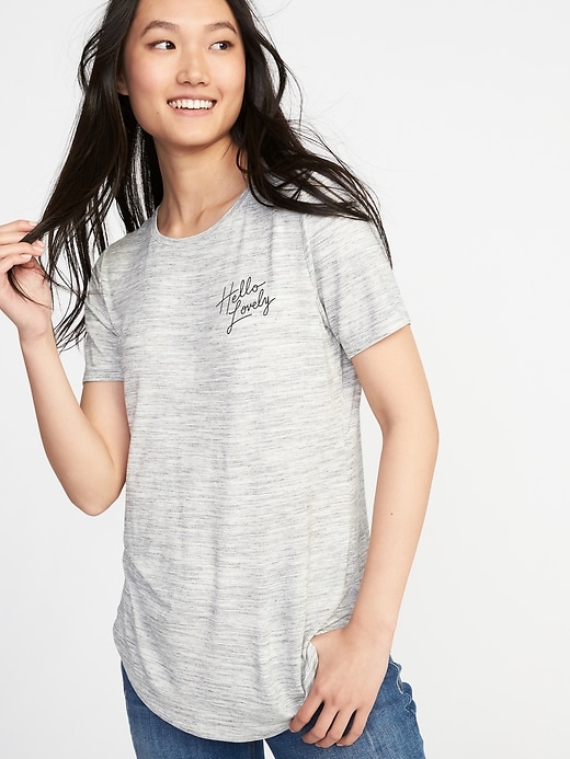 Luxe Space-Dye Tee for Women | Old Navy